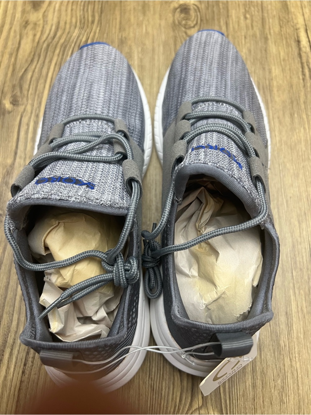 Men's Grey Knit Athletic Sneakers - Lightweight Comfort